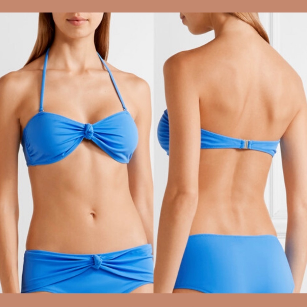 NWT Solid &‎ Striped Whitney Bandeau Convertible Bikini Top Blue [SZ Small ]